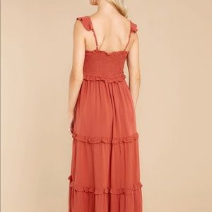 Rust midaxi dress, size L